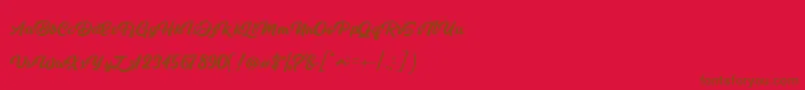 Botram Font – Brown Fonts on Red Background