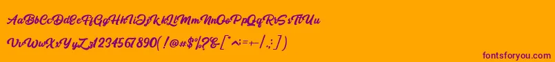 Botram Font – Purple Fonts on Orange Background