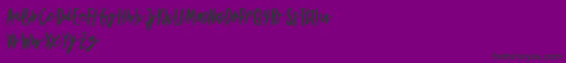 Bottle Massow   Demo Font – Black Fonts on Purple Background