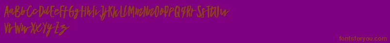 Bottle Massow   Demo Font – Brown Fonts on Purple Background