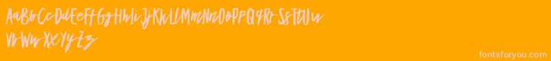 Bottle Massow   Demo Font – Pink Fonts on Orange Background