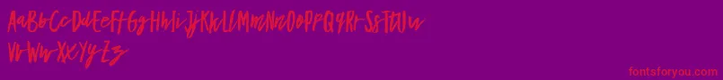 Bottle Massow   Demo Font – Red Fonts on Purple Background