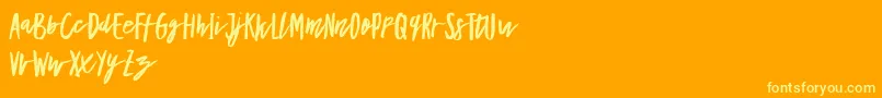 Bottle Massow   Demo Font – Yellow Fonts on Orange Background