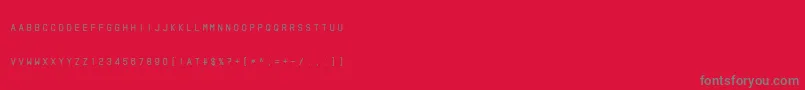 Fonte Bottled It   Central – fontes cinzas em um fundo vermelho