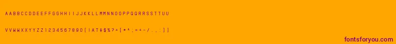 Bottled It   Central-Schriftart – Violette Schriften auf orangefarbenem Hintergrund