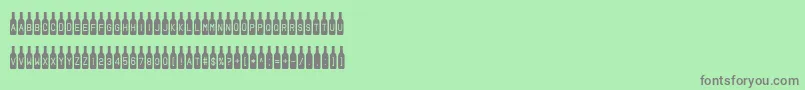 Bottled It Font – Gray Fonts on Green Background