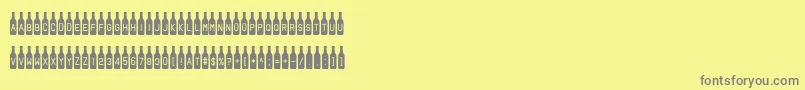 Bottled It Font – Gray Fonts on Yellow Background