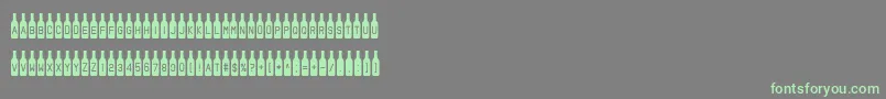 Bottled It Font – Green Fonts on Gray Background