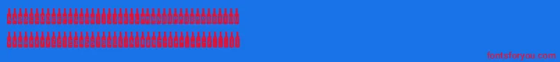 フォントBottled It – 赤い文字の青い背景