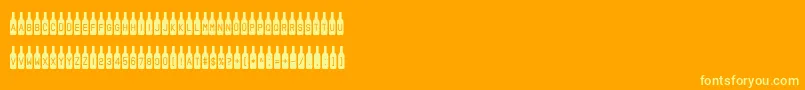 Bottled It Font – Yellow Fonts on Orange Background