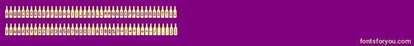 Police Bottled It – polices jaunes sur fond violet
