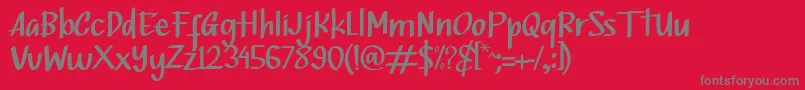 Bottsen Zatte Font – Gray Fonts on Red Background
