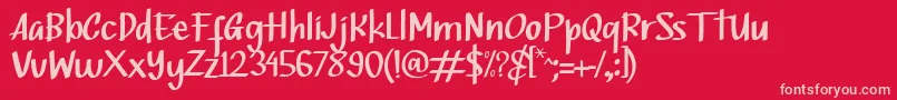 Bottsen Zatte Font – Pink Fonts on Red Background