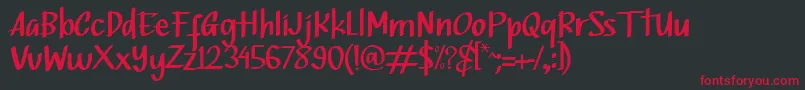 Bottsen Zatte Font – Red Fonts on Black Background