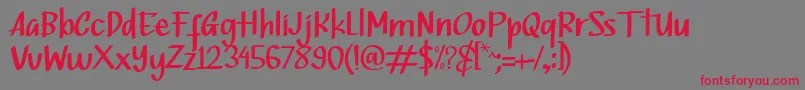 Bottsen Zatte Font – Red Fonts on Gray Background