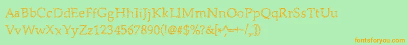 Boublies Font – Orange Fonts on Green Background