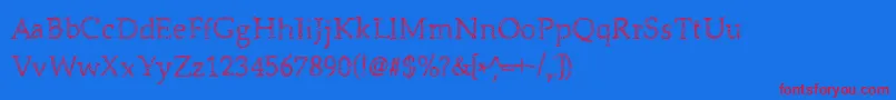 Boublies Font – Red Fonts on Blue Background