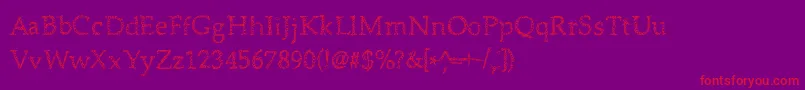 Boublies Font – Red Fonts on Purple Background