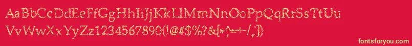 Boublies Font – Yellow Fonts on Red Background