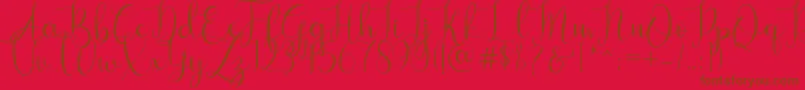 Шрифт Bougainvillea – коричневые шрифты на красном фоне