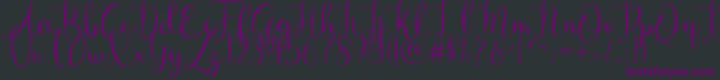 Bougainvillea Font – Purple Fonts on Black Background