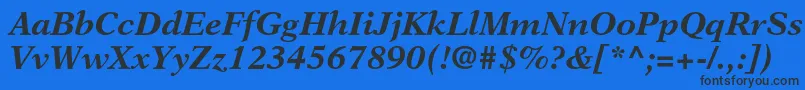 NewasterltstdBoldit Font – Black Fonts on Blue Background