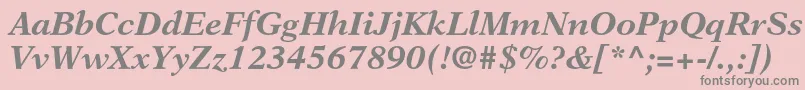 NewasterltstdBoldit Font – Gray Fonts on Pink Background