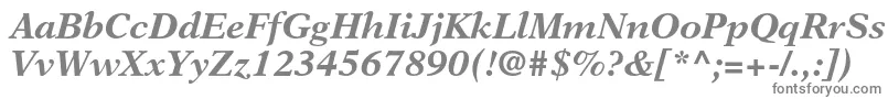 フォントNewasterltstdBoldit – 白い背景に灰色の文字