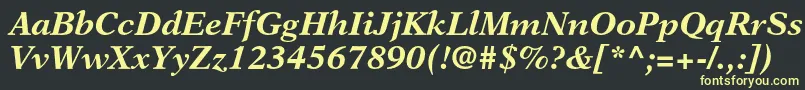 NewasterltstdBoldit Font – Yellow Fonts on Black Background