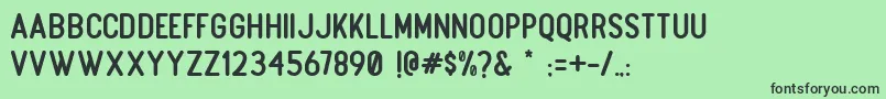 Boulder Regular Font – Black Fonts on Green Background