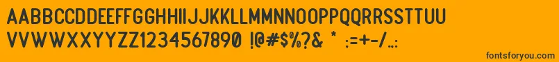 Boulder Regular Font – Black Fonts on Orange Background