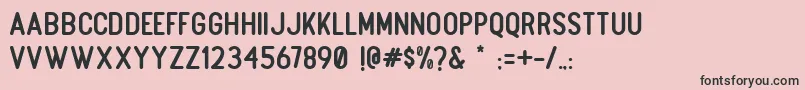 Boulder Regular Font – Black Fonts on Pink Background
