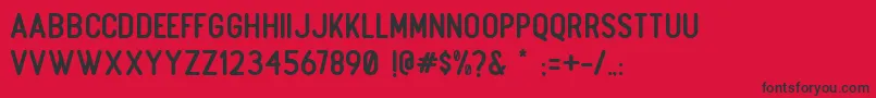 Boulder Regular Font – Black Fonts on Red Background