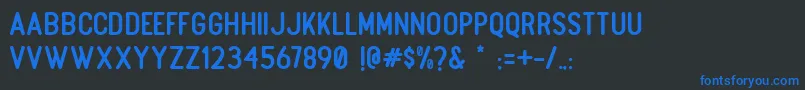 Boulder Regular Font – Blue Fonts on Black Background