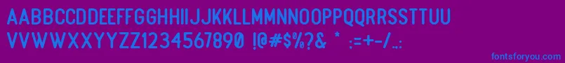 Boulder Regular Font – Blue Fonts on Purple Background