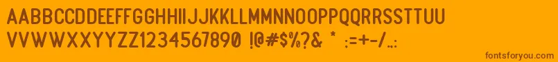 Boulder Regular Font – Brown Fonts on Orange Background