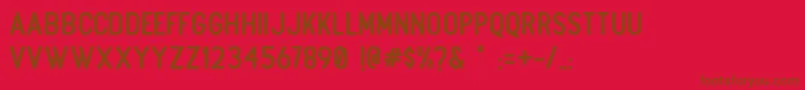 fuente Boulder Regular – Fuentes Marrones Sobre Fondo Rojo