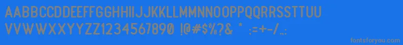 Boulder Regular Font – Gray Fonts on Blue Background
