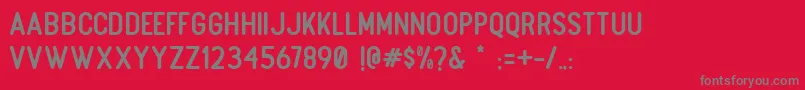 Boulder Regular Font – Gray Fonts on Red Background