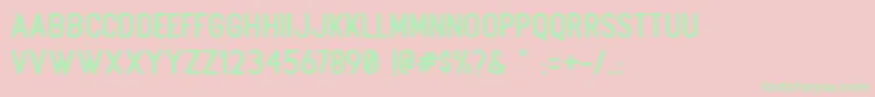 Boulder Regular Font – Green Fonts on Pink Background