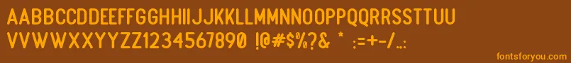 Boulder Regular Font – Orange Fonts on Brown Background