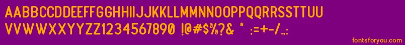 Boulder Regular Font – Orange Fonts on Purple Background