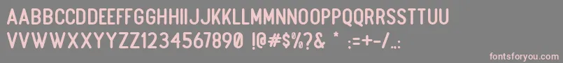 Boulder Regular Font – Pink Fonts on Gray Background