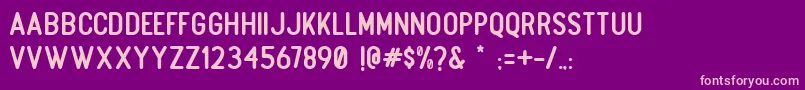 Boulder Regular Font – Pink Fonts on Purple Background
