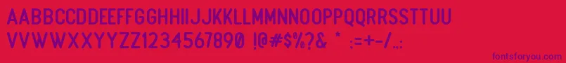 Boulder Regular Font – Purple Fonts on Red Background