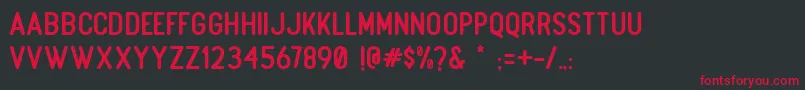 Boulder Regular Font – Red Fonts on Black Background