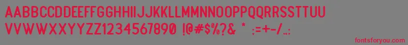Boulder Regular Font – Red Fonts on Gray Background