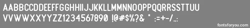 Boulder Regular Font – White Fonts on Gray Background