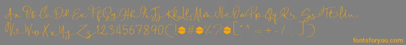Boulevard Script DEMO Font – Orange Fonts on Gray Background