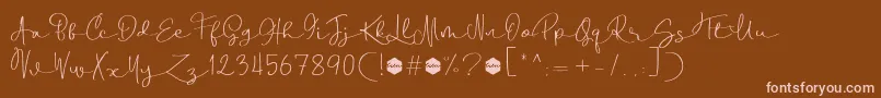 More about Boulevard Script DEMO Font Boulevard Script DEMO Font – Pink Fonts on Brown Background